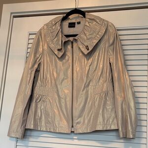 Tribal Shimmery Light Gold Jacket with Pockets, Size 12